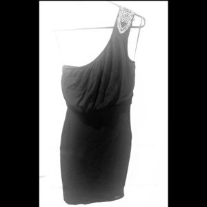 Guess Dress Size M Black with Silver beading